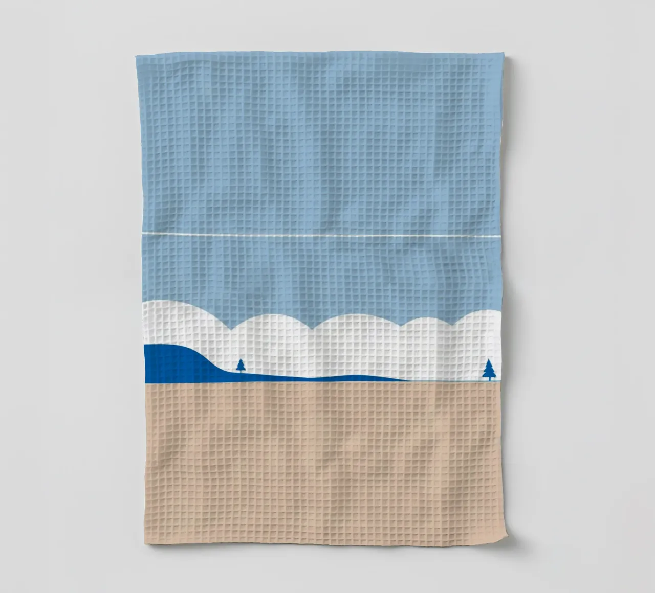 Ligne horizontale simple divisant la composition torchon de LIFESTYLE OBJECTS