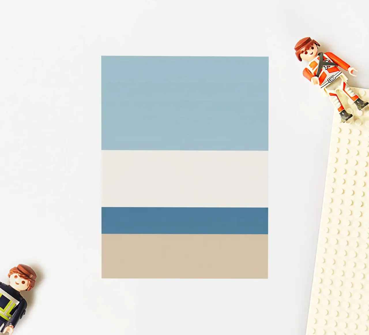 Composición dividida por una simple línea horizontal pegatina de LIFESTYLE OBJECTS