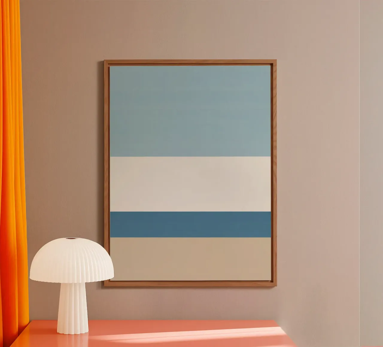 Semplice linea orizzontale che divide la composizione alluminio dibond da LIFESTYLE OBJECTS