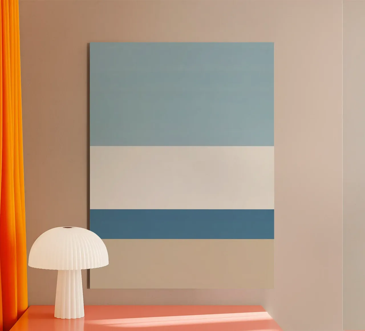 Semplice linea orizzontale che divide la composizione alluminio dibond da LIFESTYLE OBJECTS