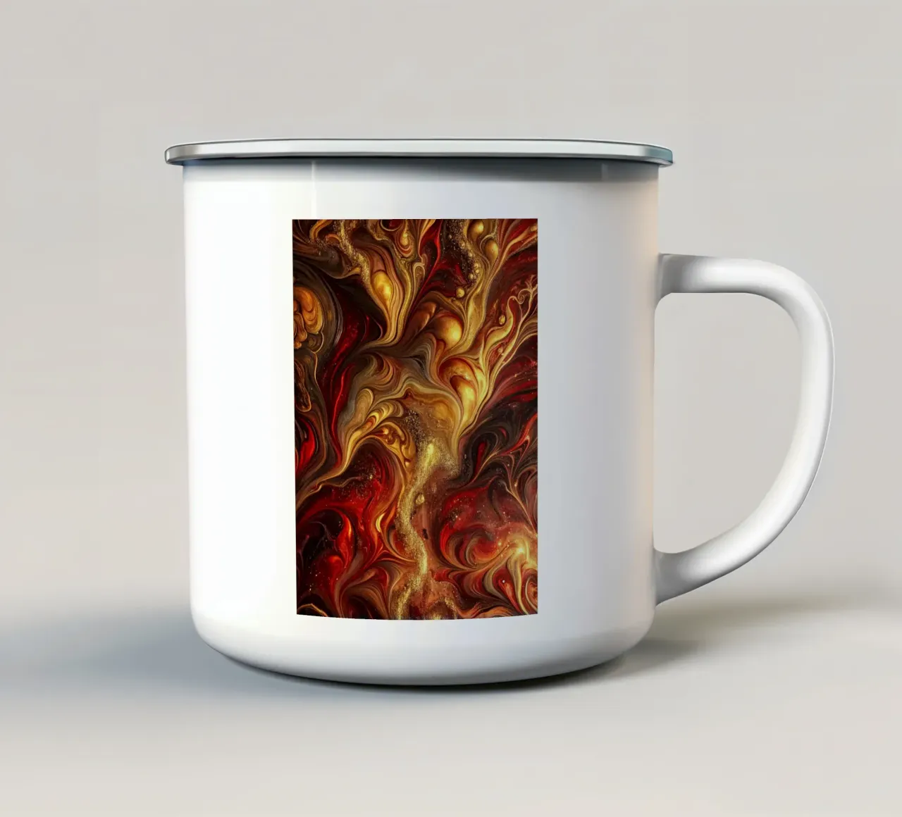 Fluidi rossi a getto tazza in smalto da 🎁 NOBELART