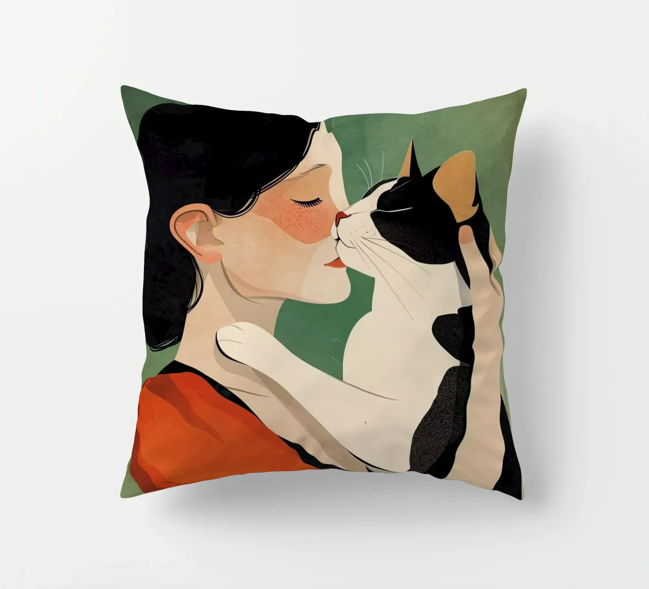 Ti amo gattino cuscino da Justyna Jaszke JBJart