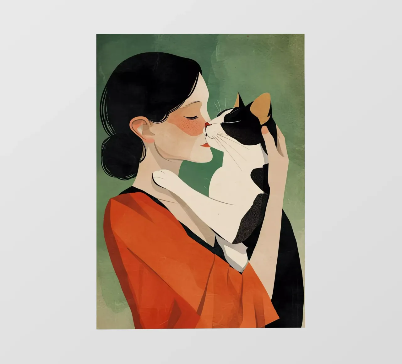 Ti amo gattino telo in pvc da Justyna Jaszke JBJart