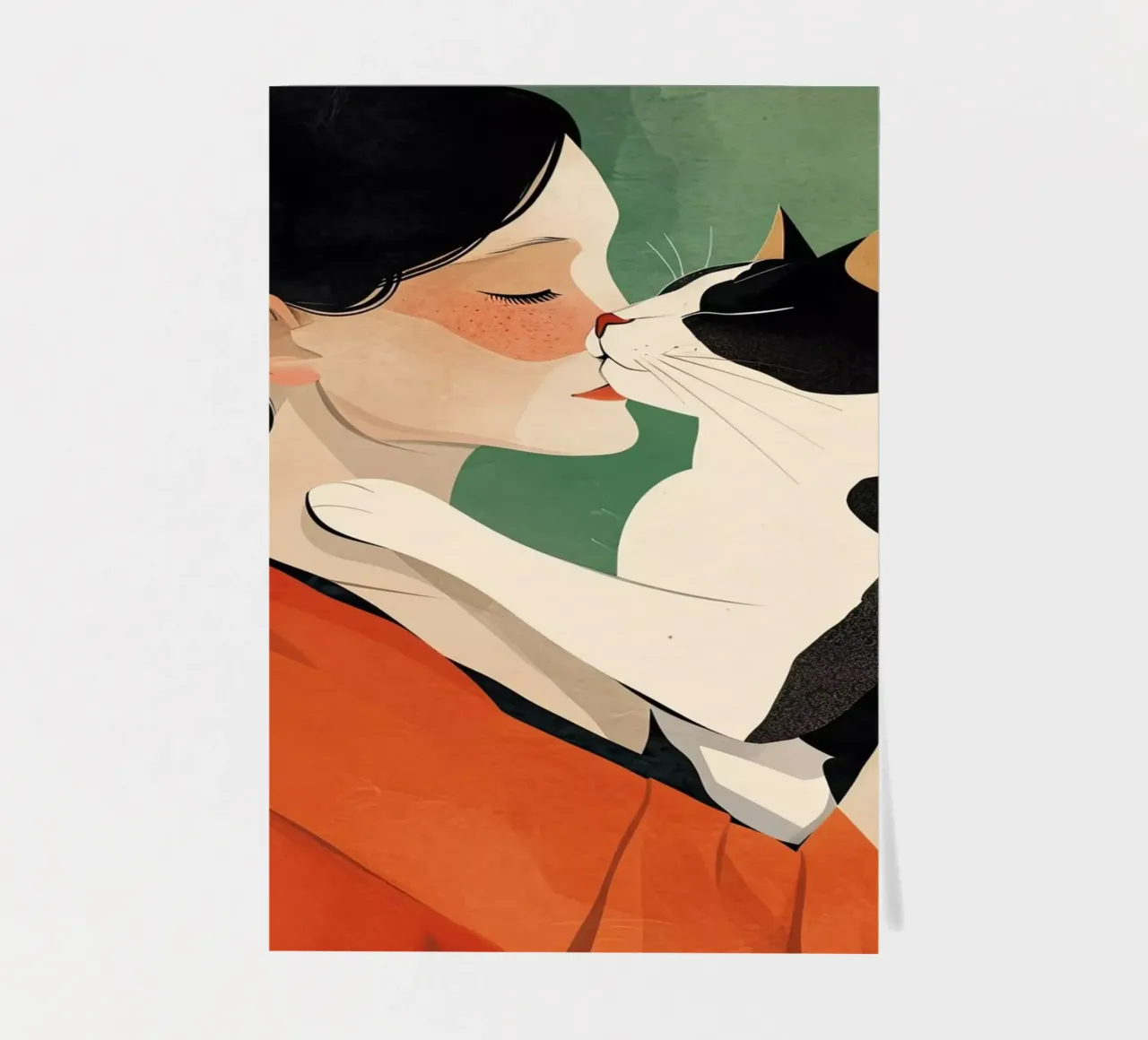 Ich liebe Dich Kätzchen Stickerbogen von Justyna Jaszke JBJart