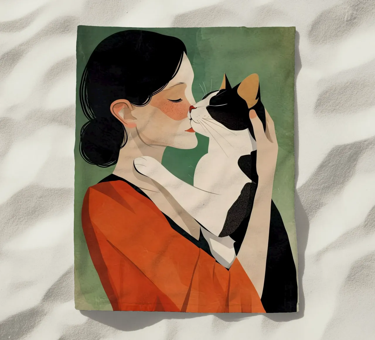 Ti amo gattino telo mare da Justyna Jaszke JBJart