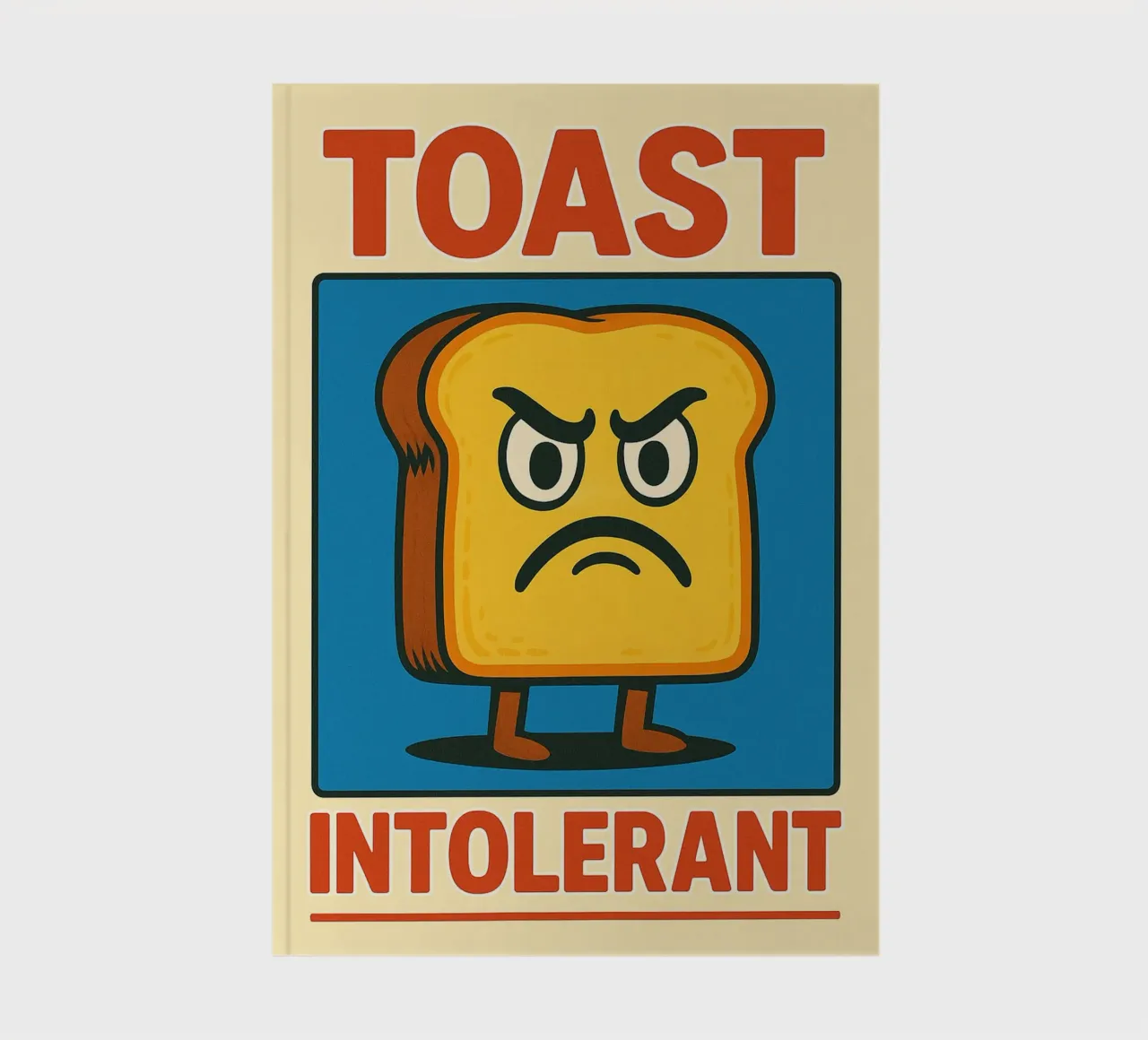 toast intolerant funny notebook by Plumpz