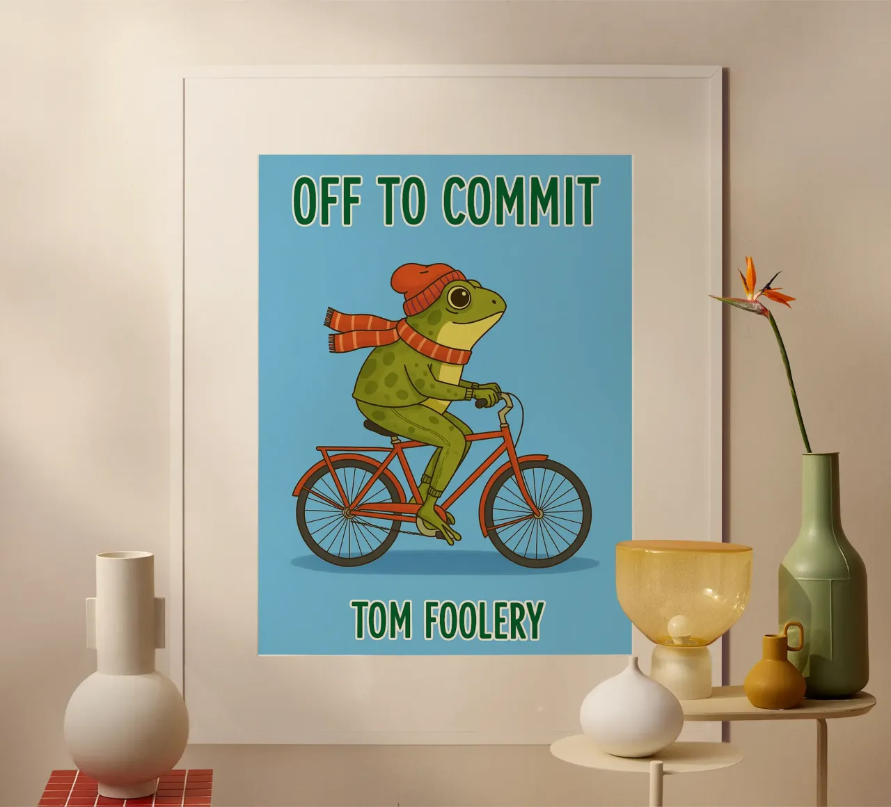 off to commit funny frog poster by Plumpz