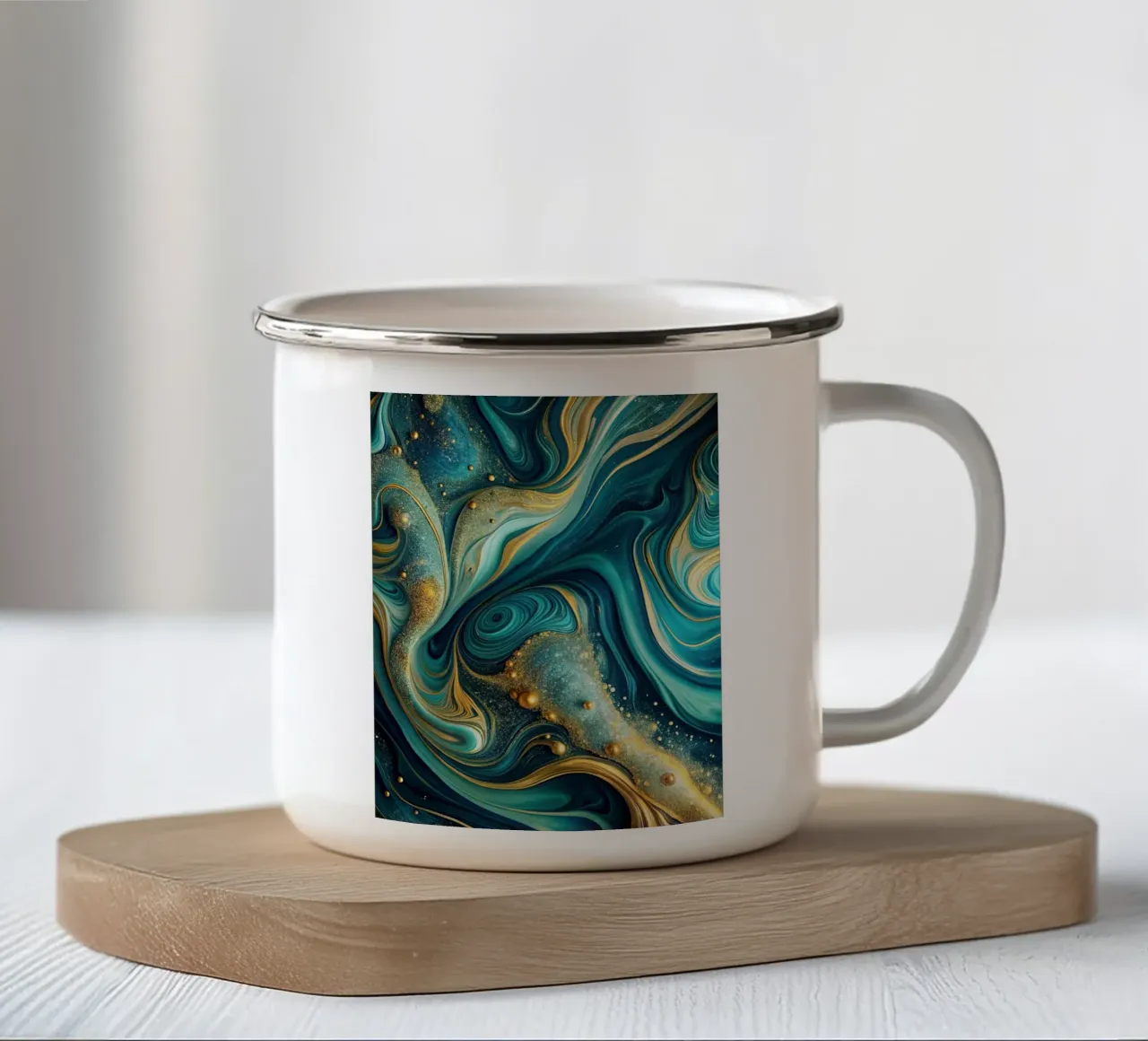 Fluido dinamico tazza in smalto da 🎁 NOBELART