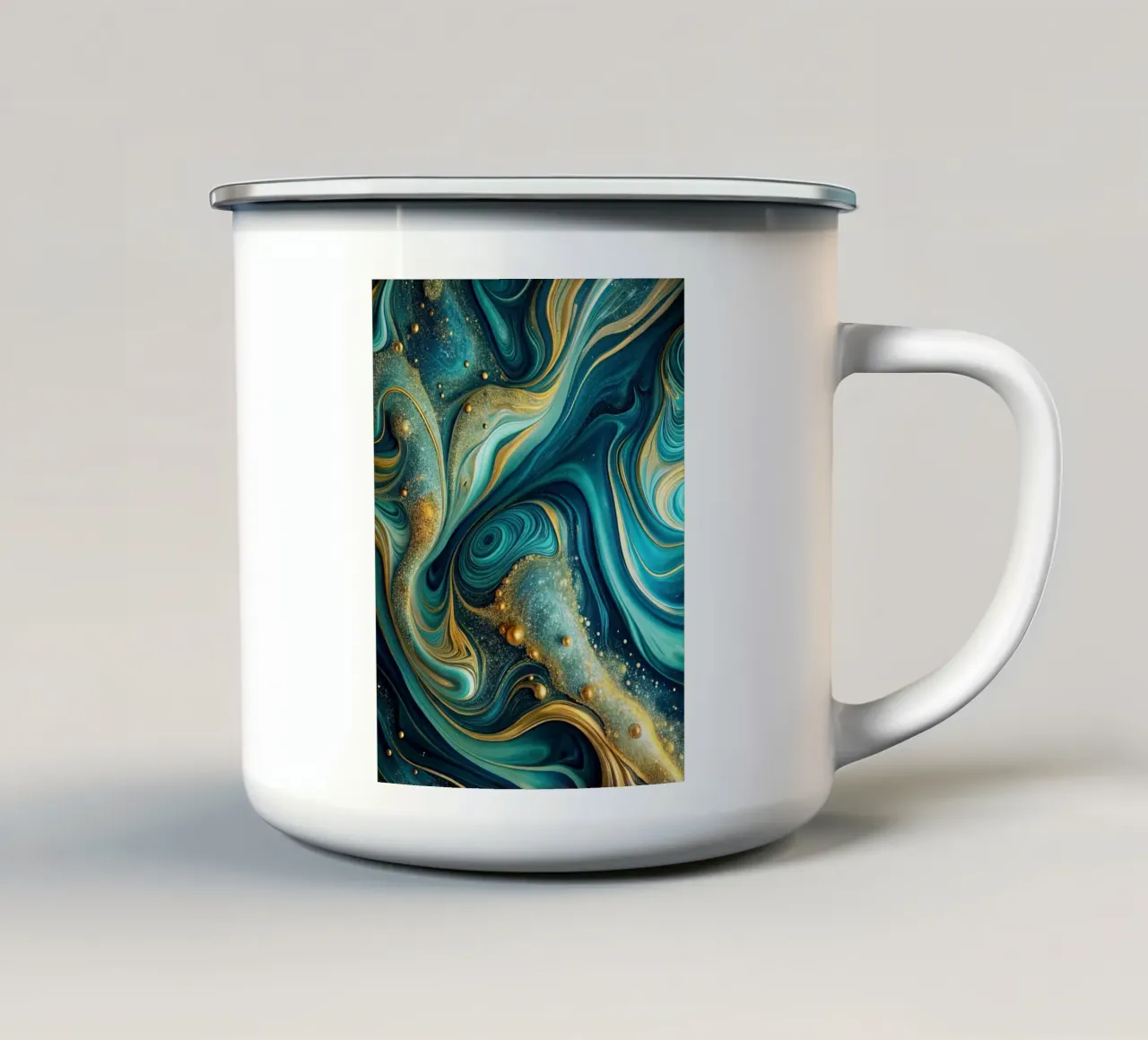 Fluido dinamico tazza in smalto da 🎁 NOBELART