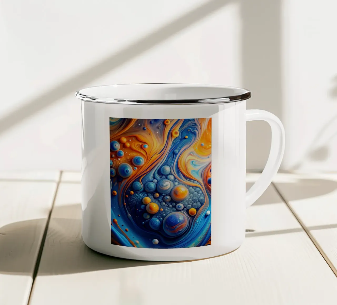 Fluido dinamico tazza in smalto da 🎁 NOBELART
