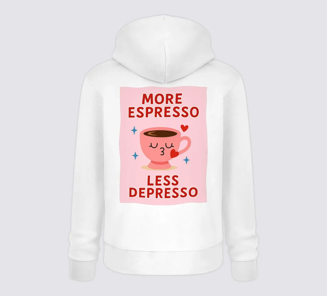 more espresso less depresso felpa con cappuccio da Plumpz