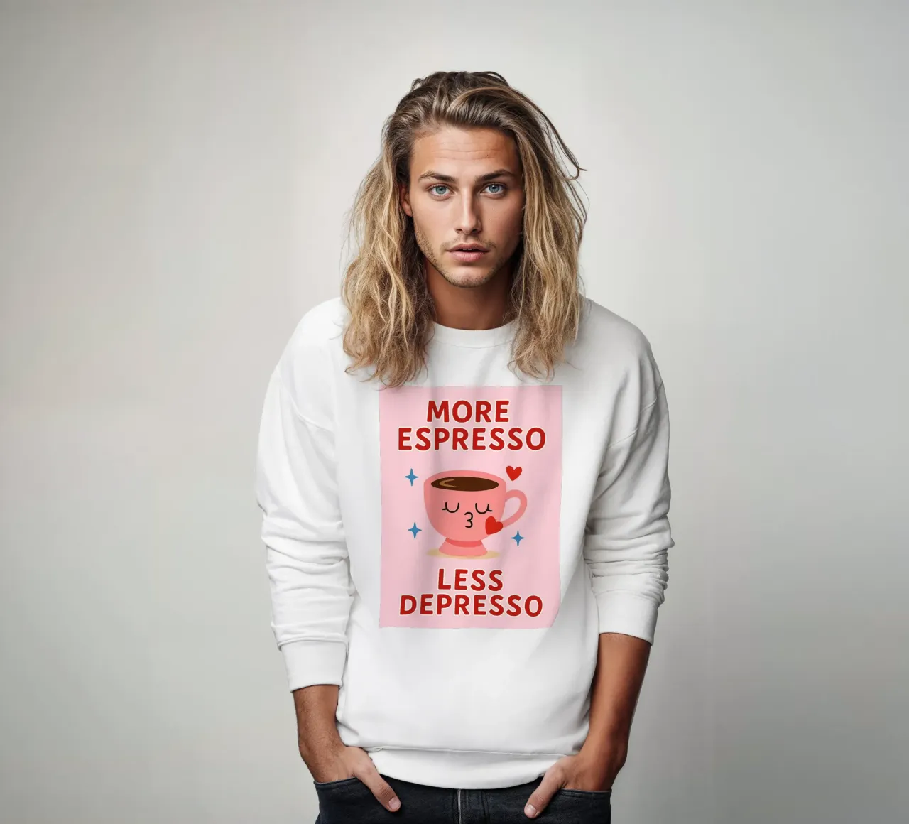 more espresso less depresso felpa da Plumpz
