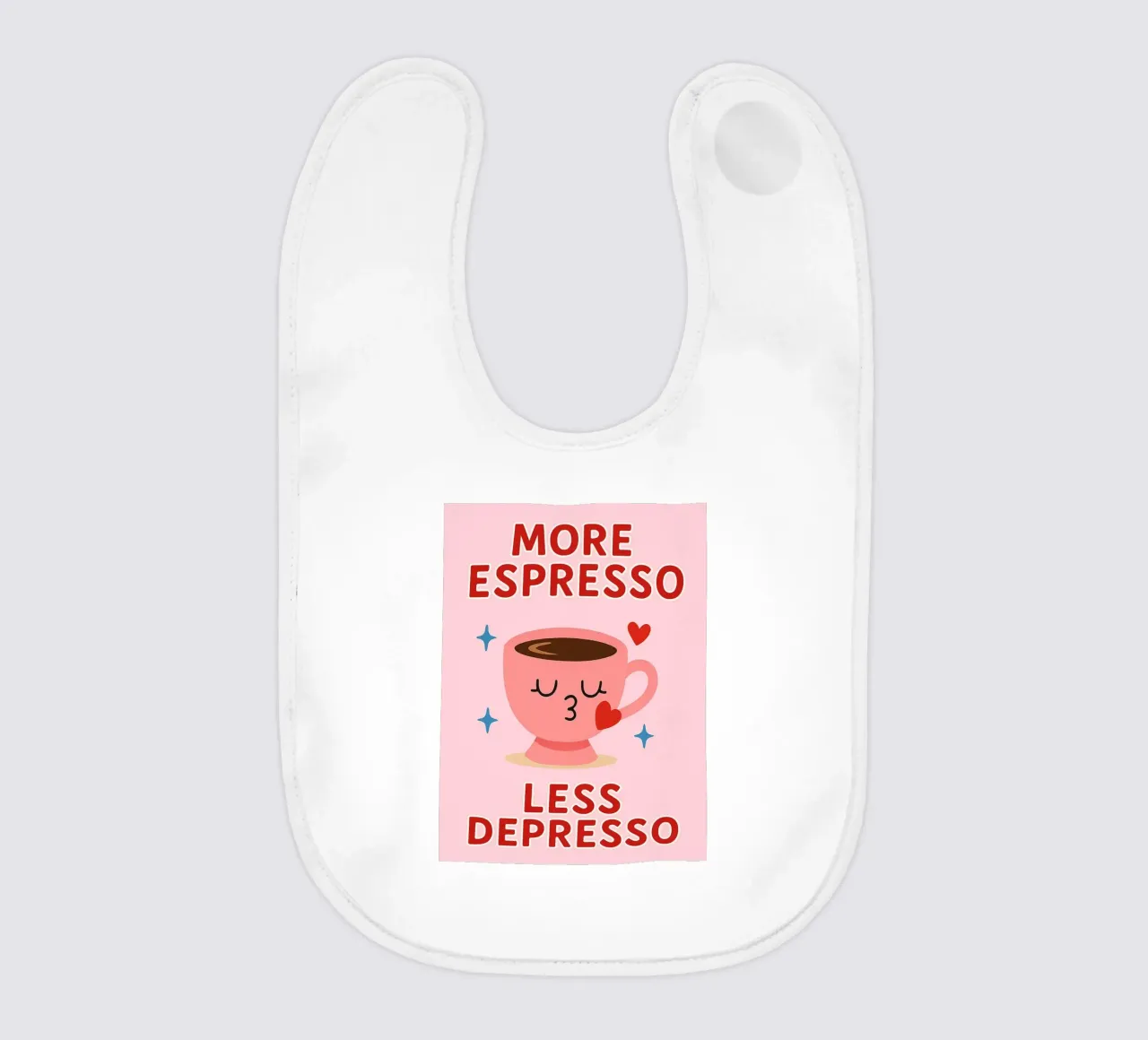 more espresso less depresso bavaglino da Plumpz