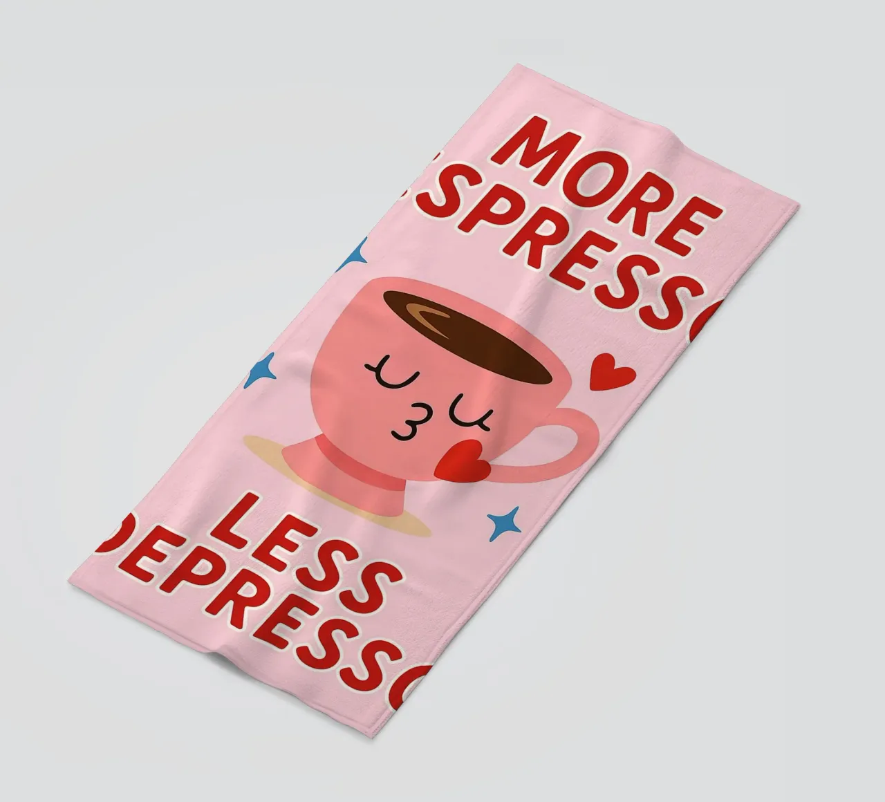 more espresso less depresso telo mare da Plumpz