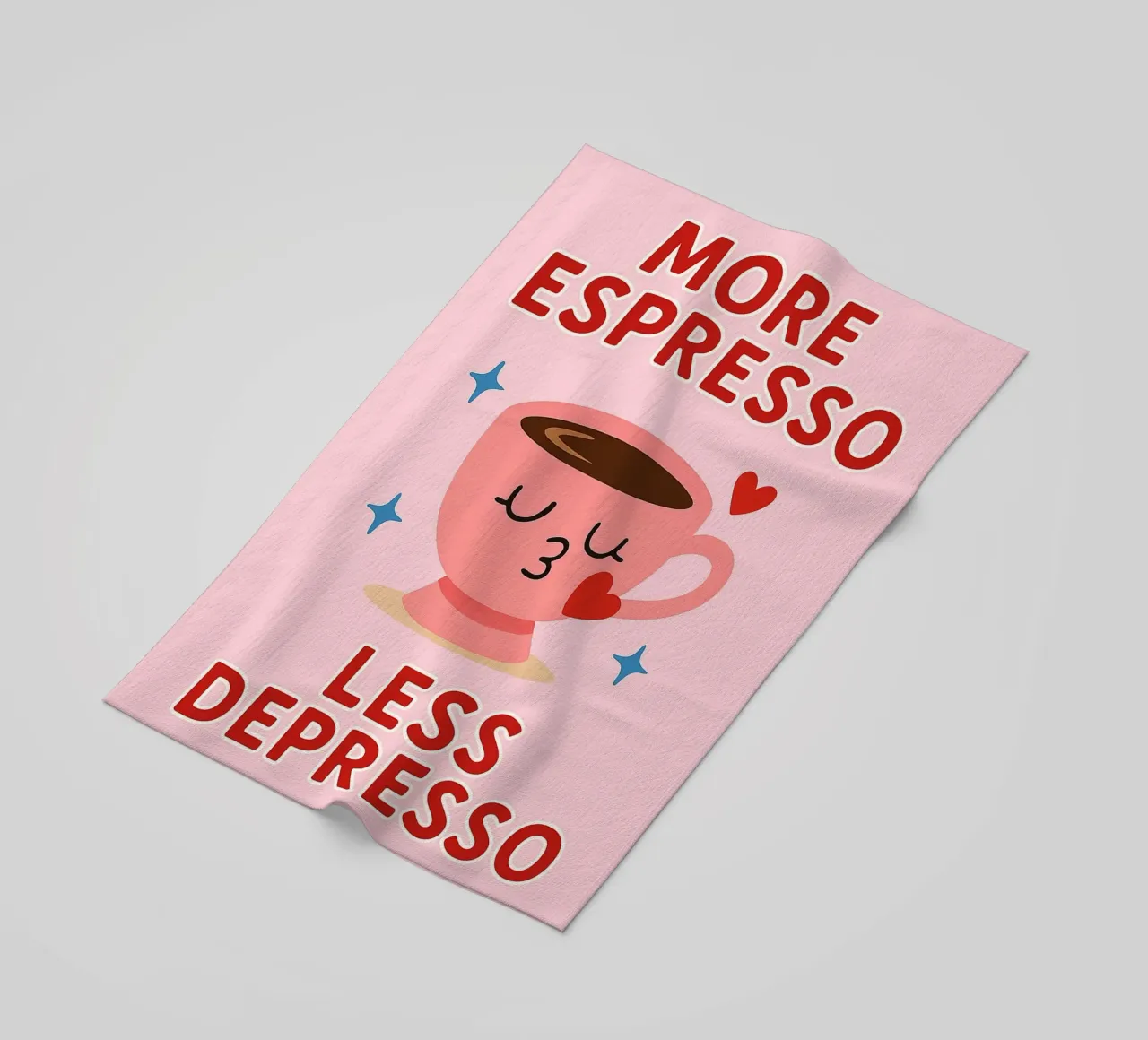 more espresso less depresso telo mare da Plumpz