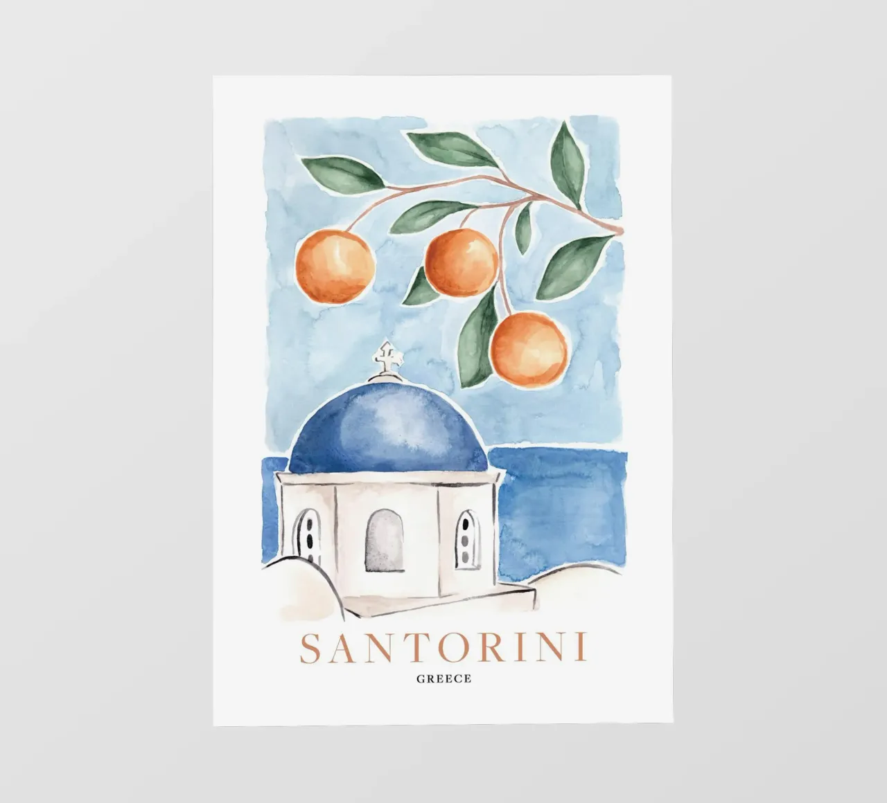 Santorini Oranges telo in pvc da TRaveler