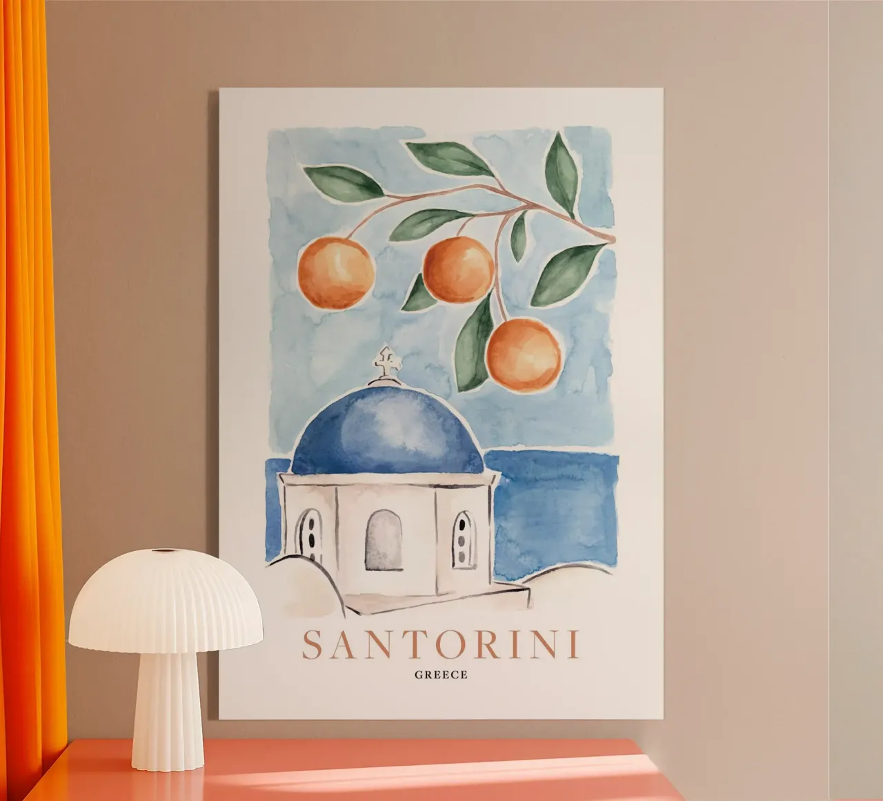 Santorini Oranges plexiglass da TRaveler