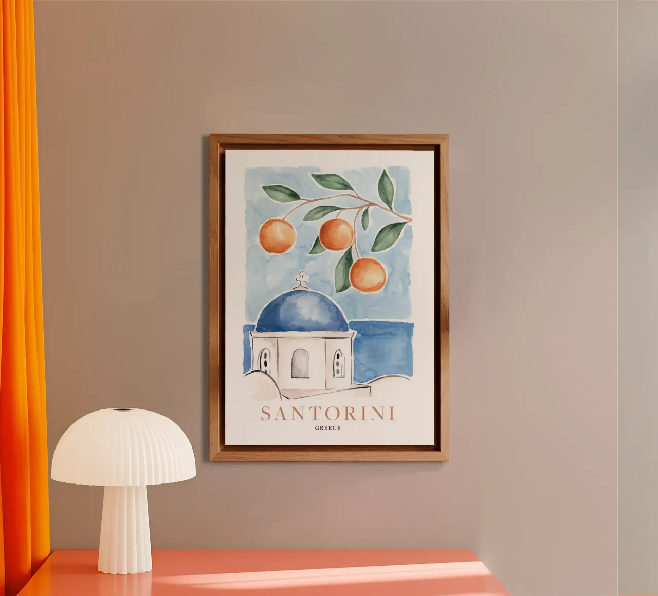 Santorini Oranges alluminio dibond da TRaveler