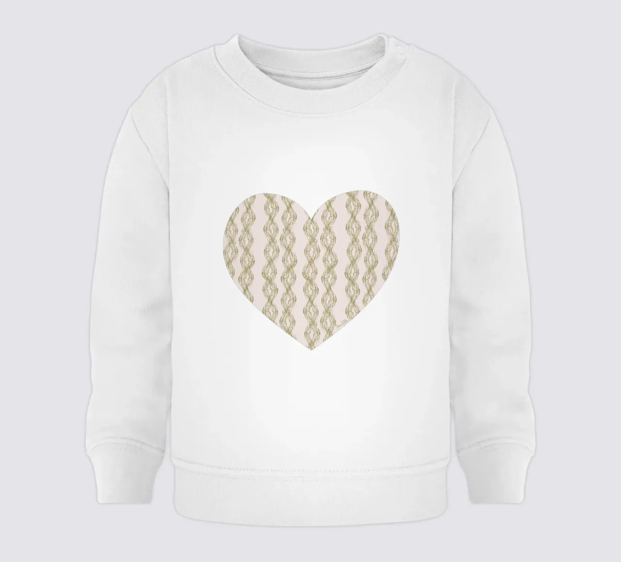 Algae Braids on pink felpa neonato da Mandalla Pattern