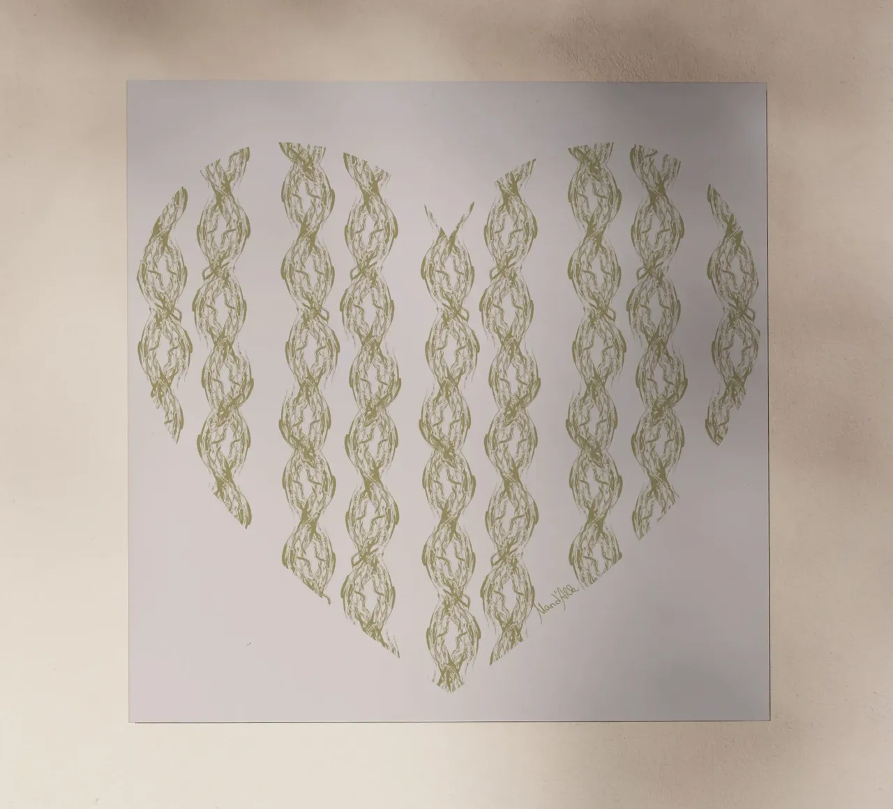 Algae Braids on pink pellicola backlit da Mandalla Pattern