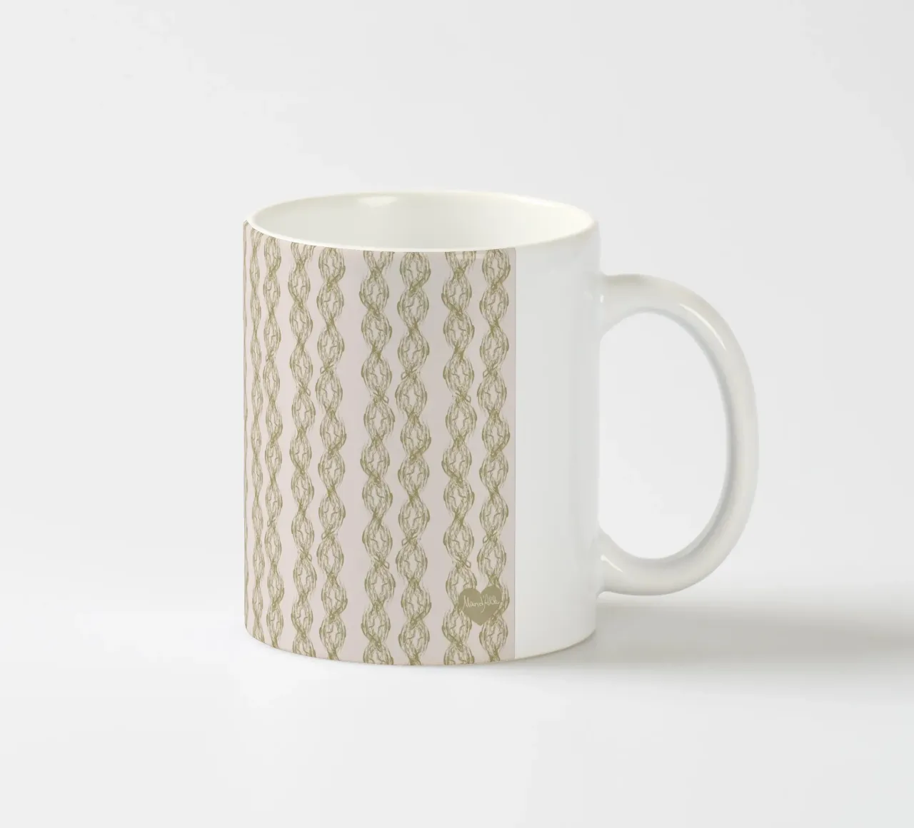 Algae Braids on pink tazza in ceramica da Mandalla Pattern