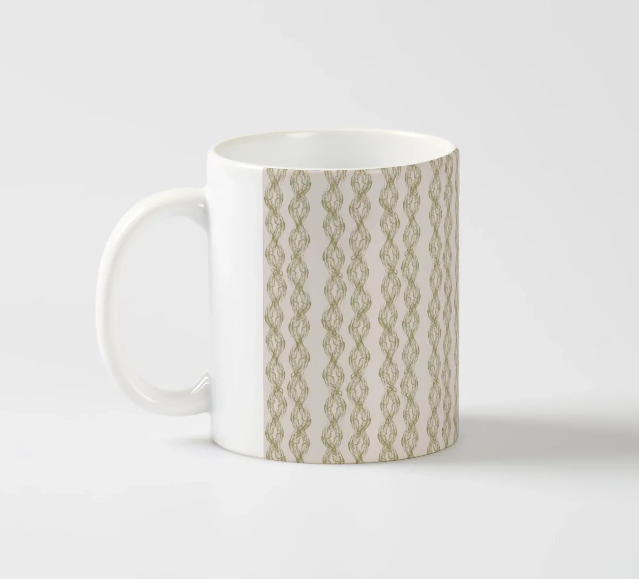Algae Braids on pink tazza in ceramica da Mandalla Pattern