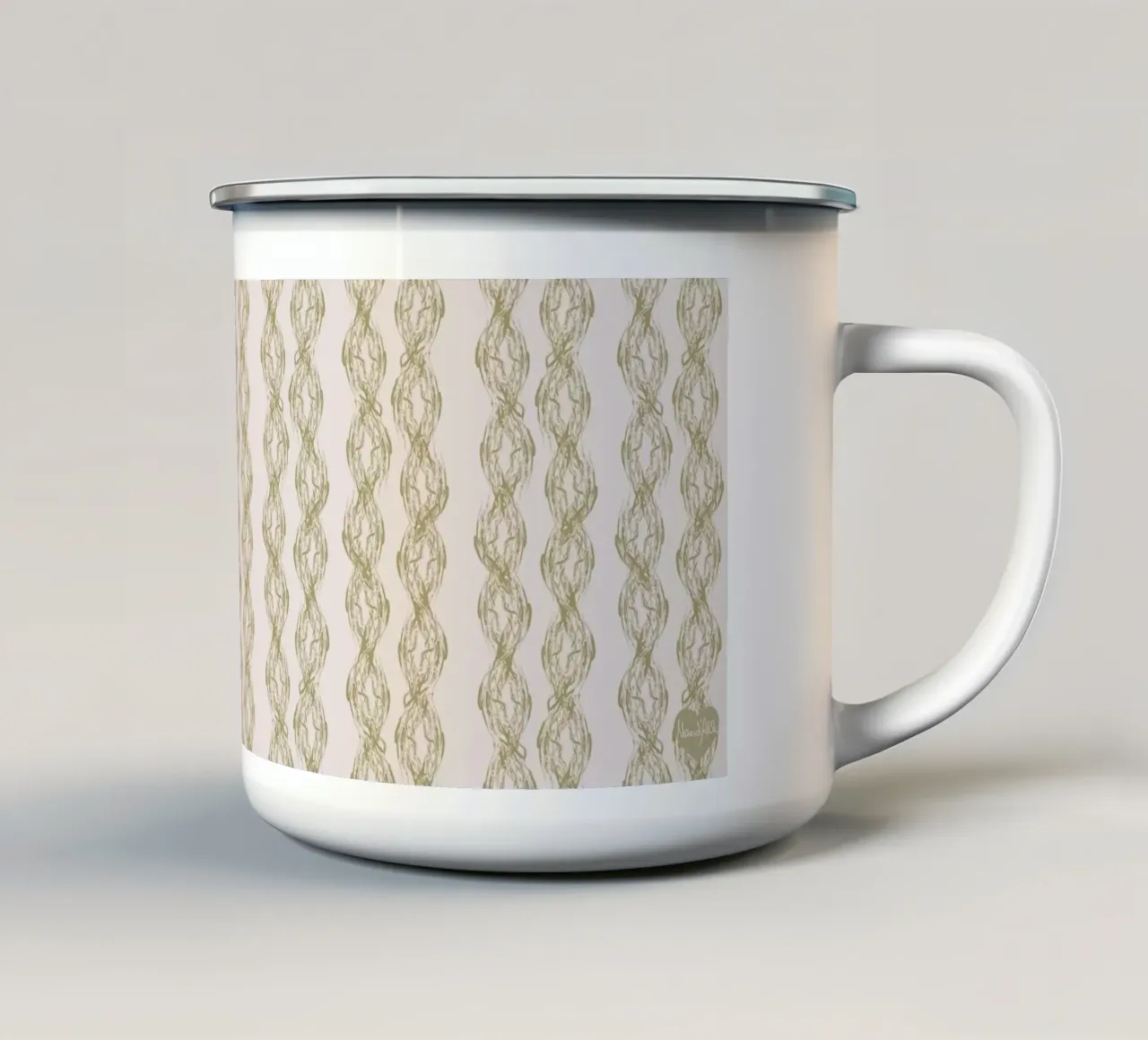 Algae Braids on pink tazza in smalto da Mandalla Pattern