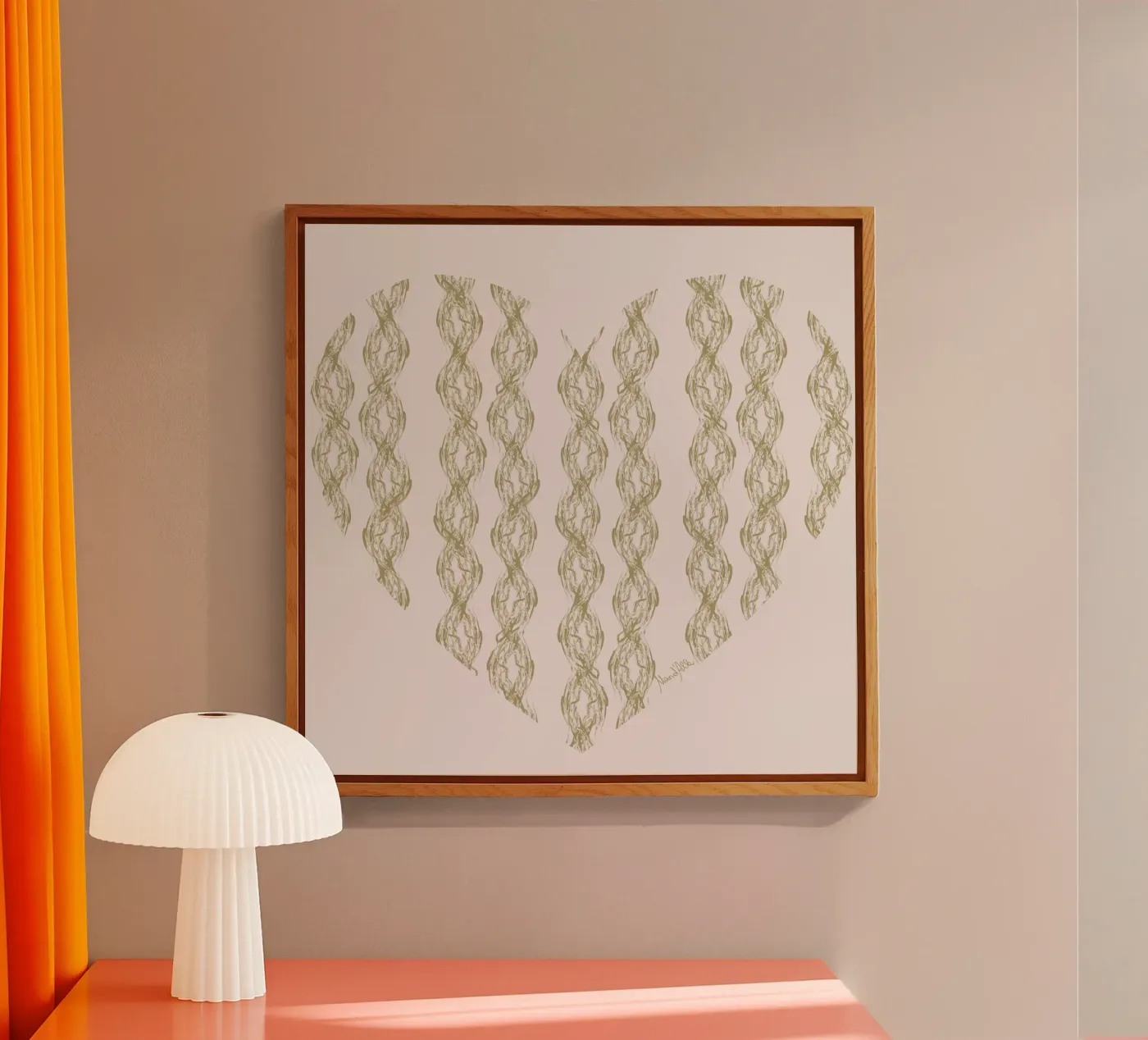 Algae Braids on pink plexiglass da Mandalla Pattern