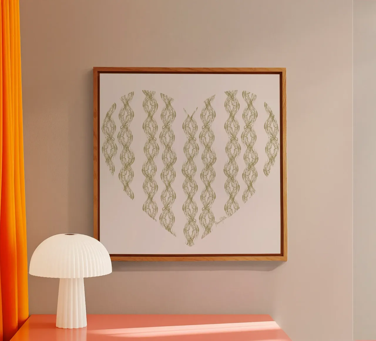 Algae Braids on pink plexiglass da Mandalla Pattern