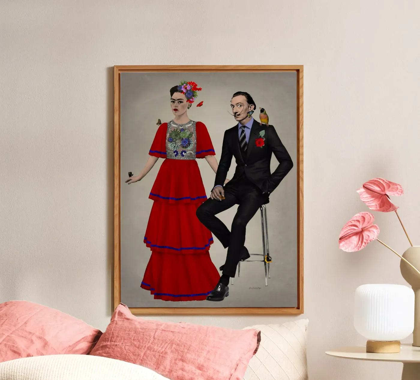 Frida e Dalí alluminio dibond da Ana Paula Hoppe