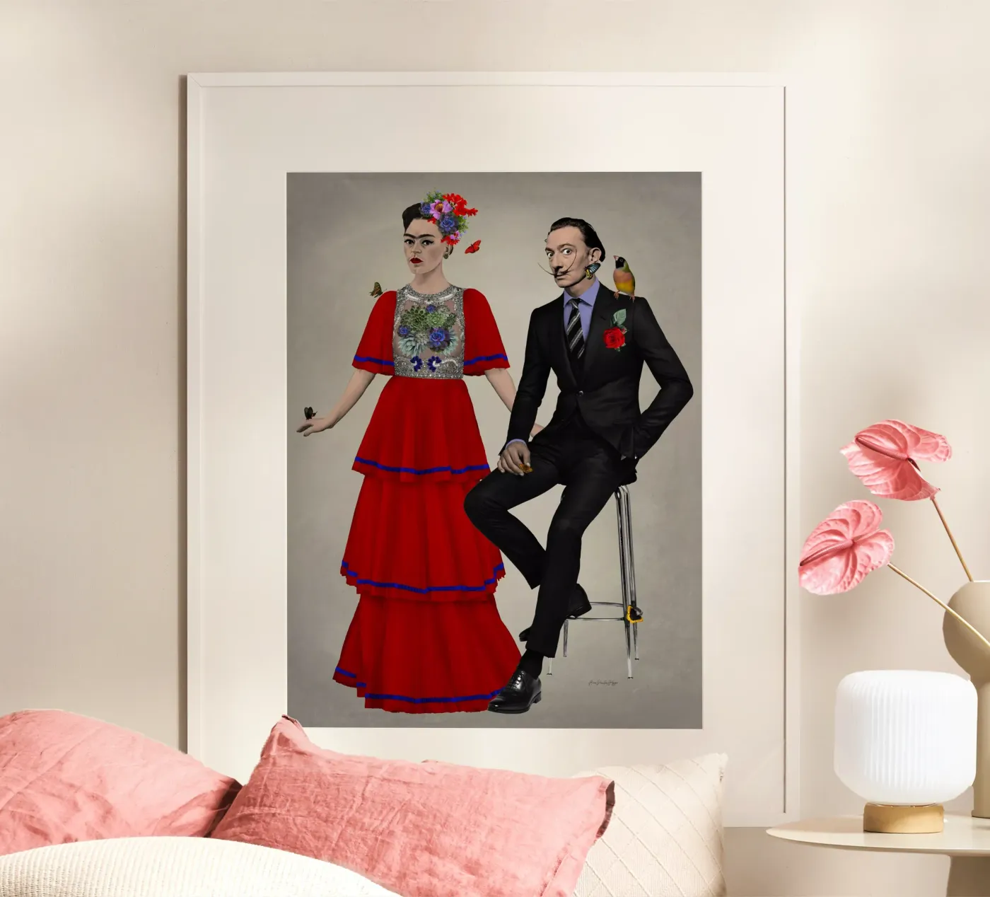 Frida e Dalí Poster von Ana Paula Hoppe