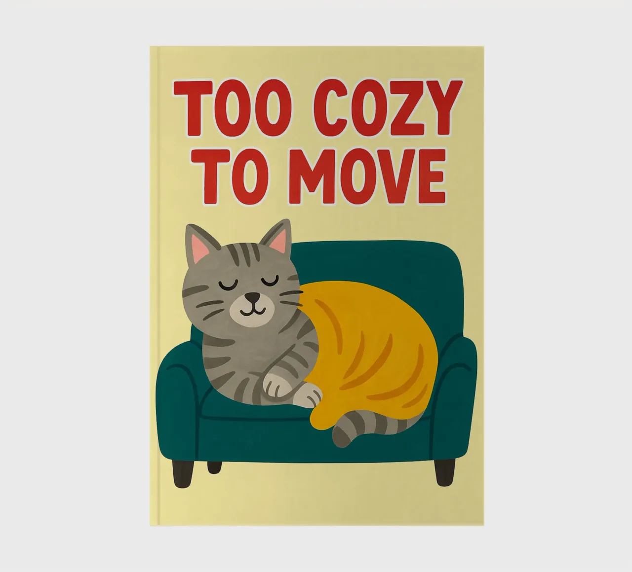 to cozy to move lazy cat notebook by Avocadoz