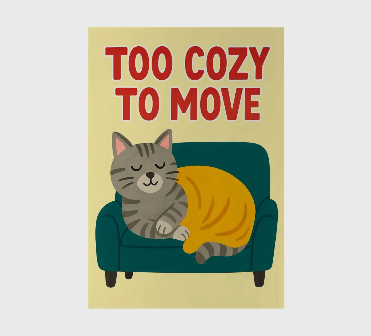 to cozy to move lazy cat notebook by Avocadoz