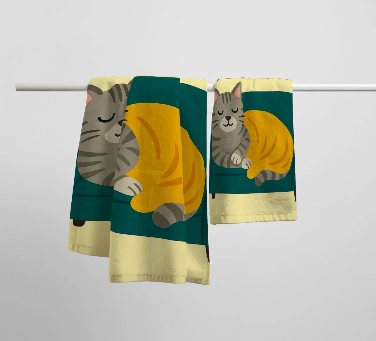 to cozy to move lazy cat towel by Avocadoz