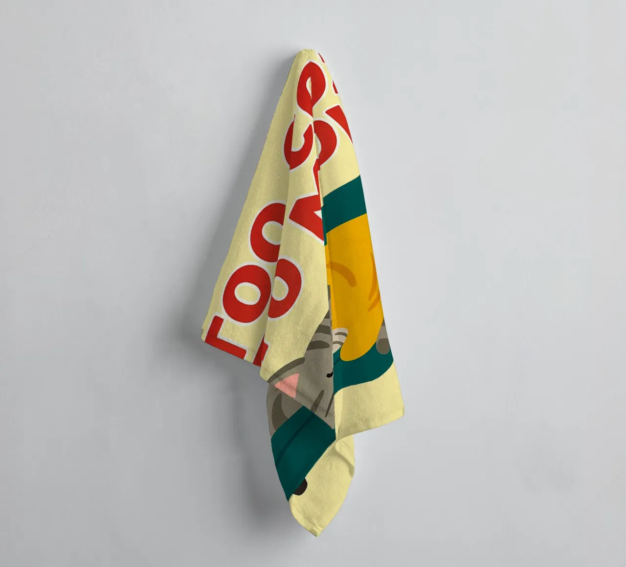 to cozy to move lazy cat towel by Avocadoz