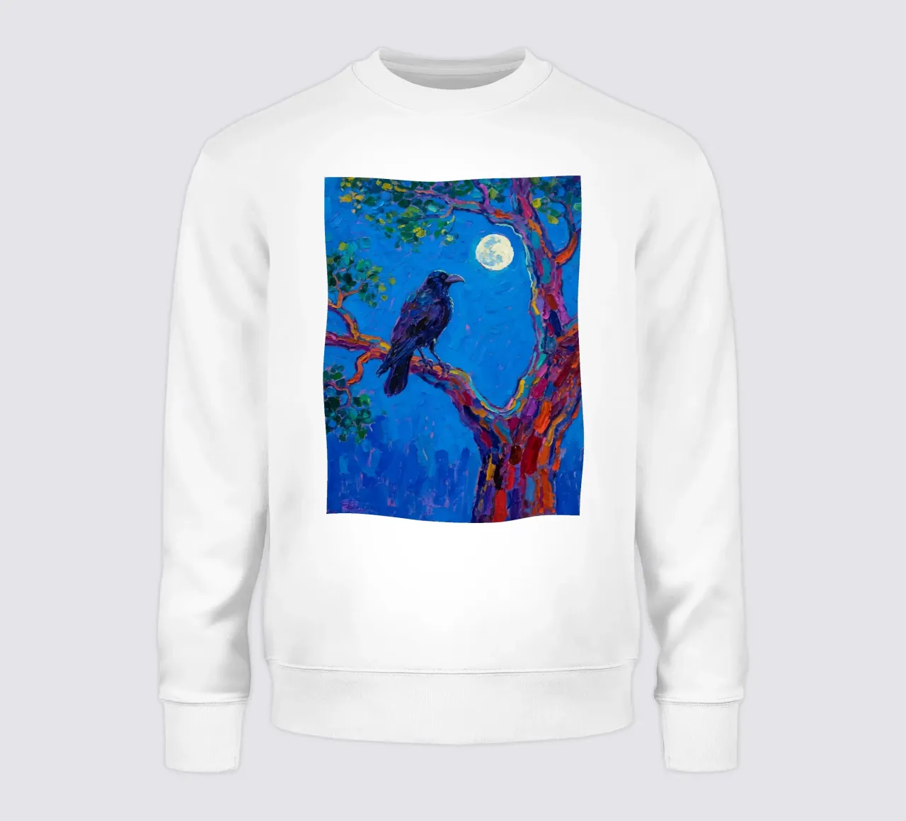 corvi sui rami degli alberi di notte felpa da Slash Shop