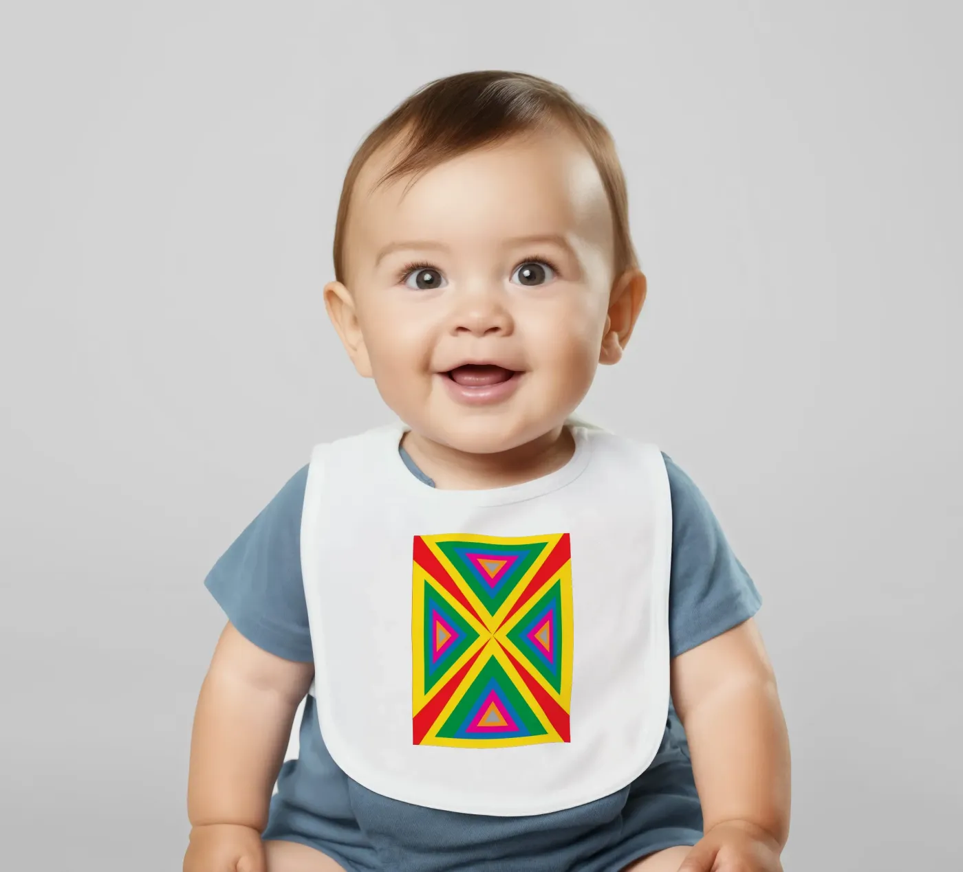 triangle square abstract baby bib by kaiyadunk