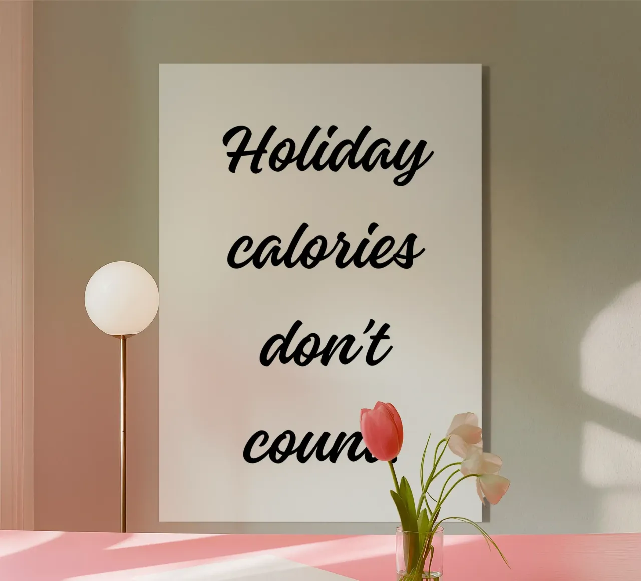 Holiday calories don't count plexiglass da HolidaysCandyWalls