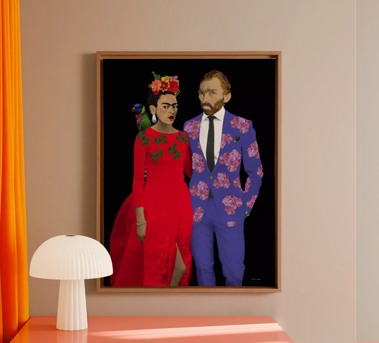 Frida & Gogh tela con Cornice a cassetta da Ana Paula Hoppe