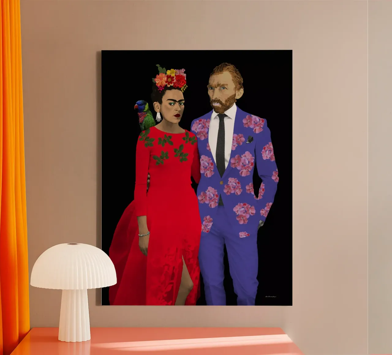 Frida & Gogh tela con Cornice a cassetta da Ana Paula Hoppe