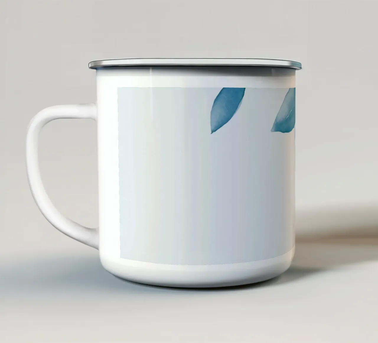 Ora blu Fogliame delicato tazza in smalto da Andrea Haase Modern Home
