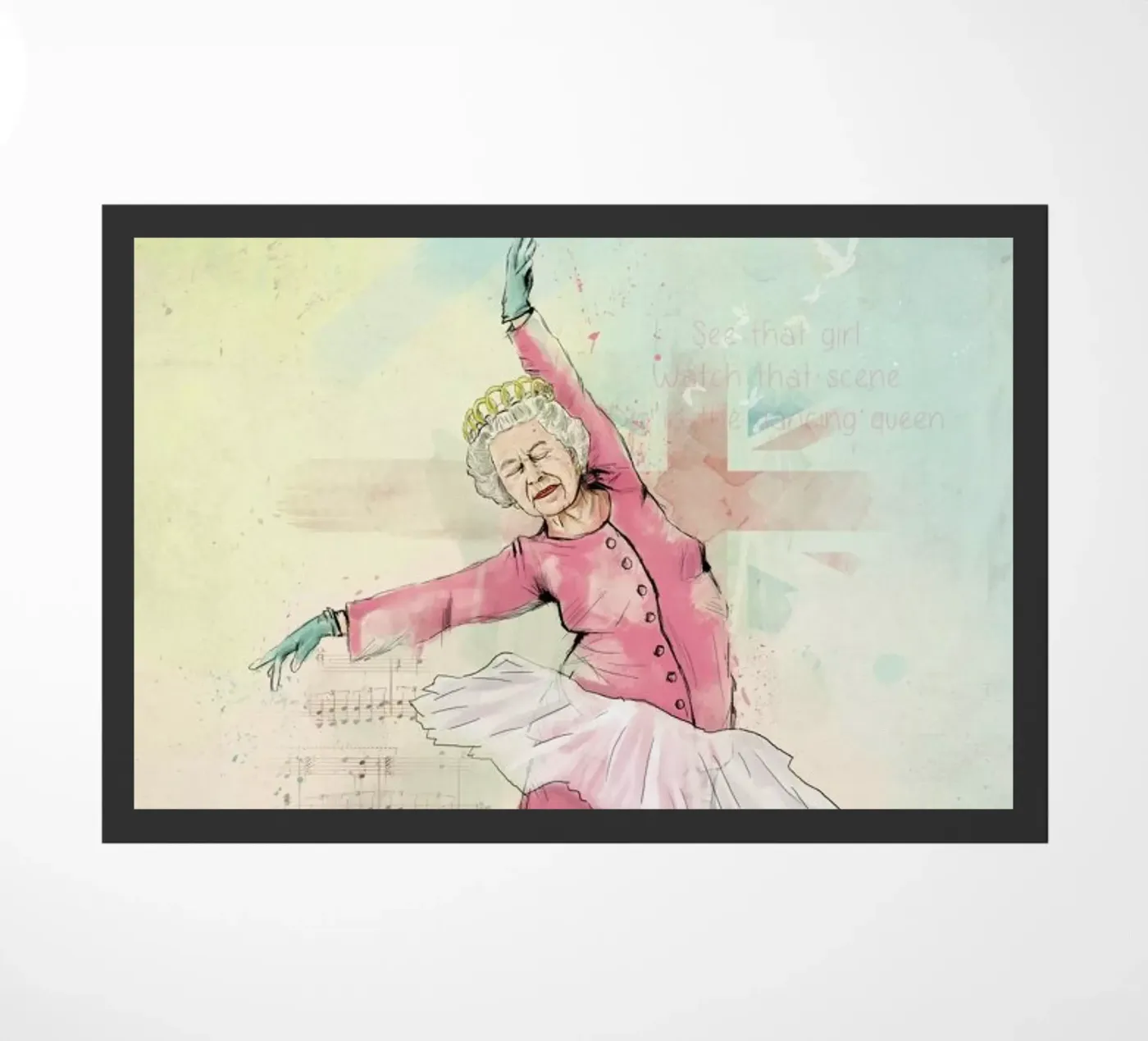 Dancing Queen doormat by Balazs Solti