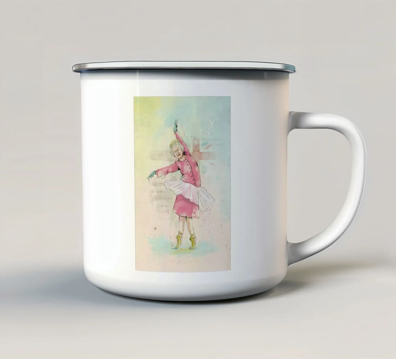 Dancing Queen tazza in smalto da Balazs Solti
