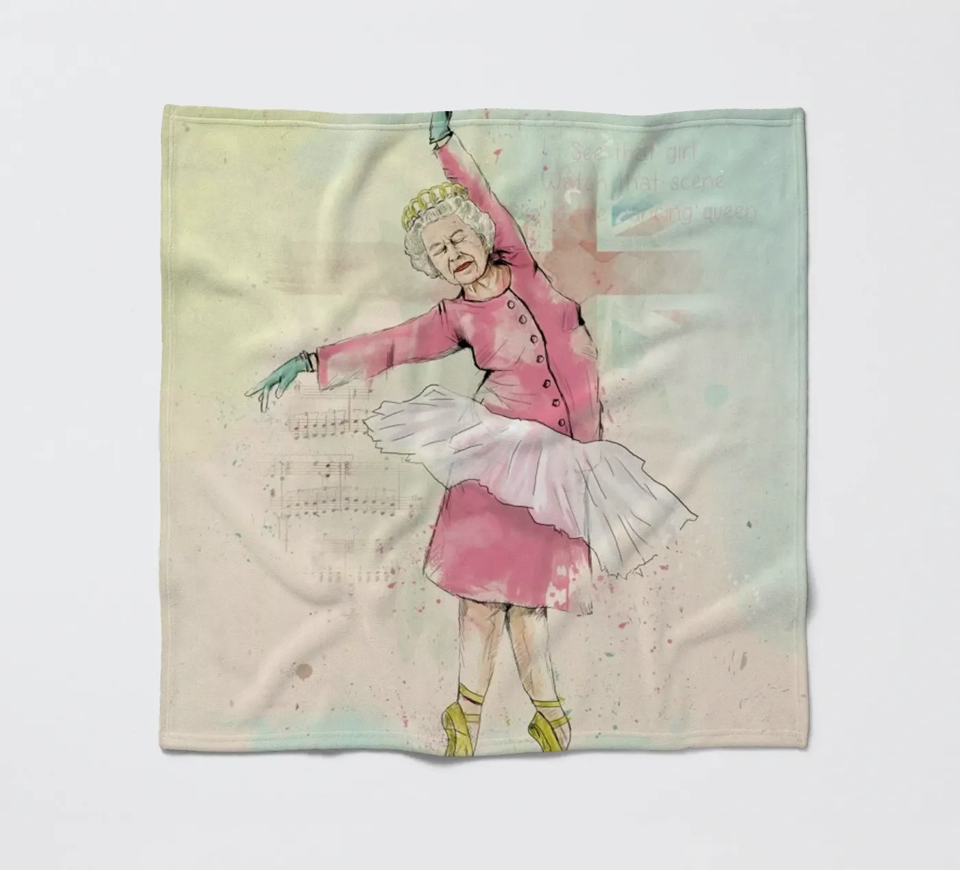 Dancing Queen fleece blanket by Balazs Solti