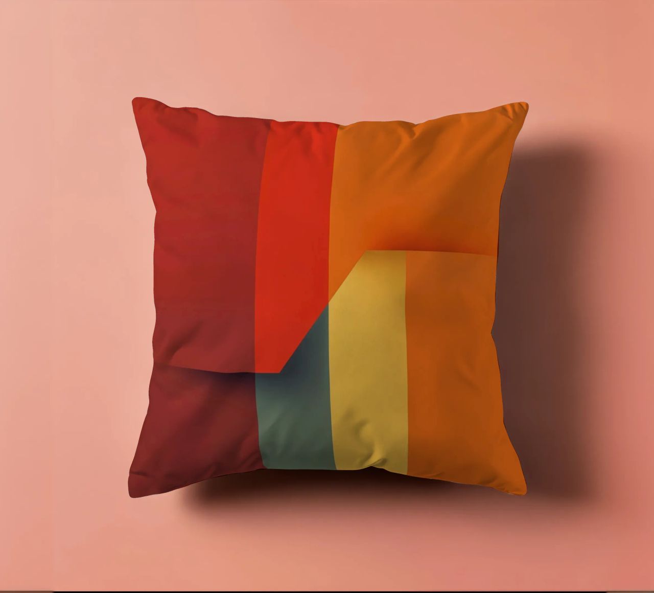 Minimalistic Abstract Retro Poster Cut Design cuscino da Autofocus