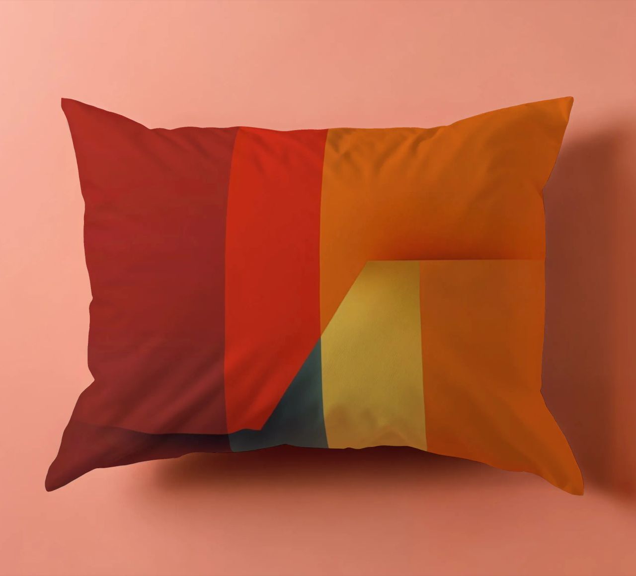 Minimalistic Abstract Retro Poster Cut Design cuscino da Autofocus