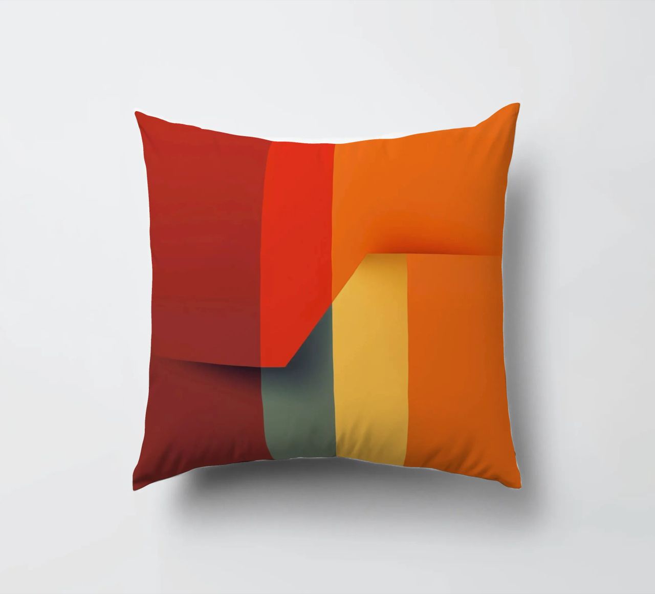 Minimalistic Abstract Retro Poster Cut Design cuscino da Autofocus