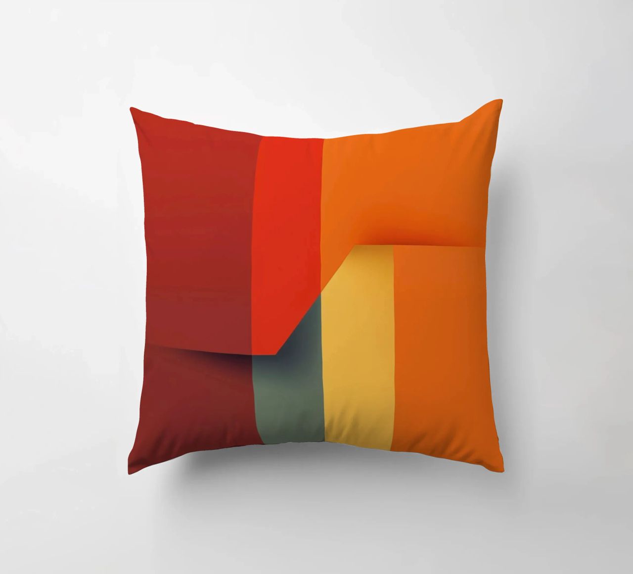 Minimalistic Abstract Retro Poster Cut Design cuscino da Autofocus