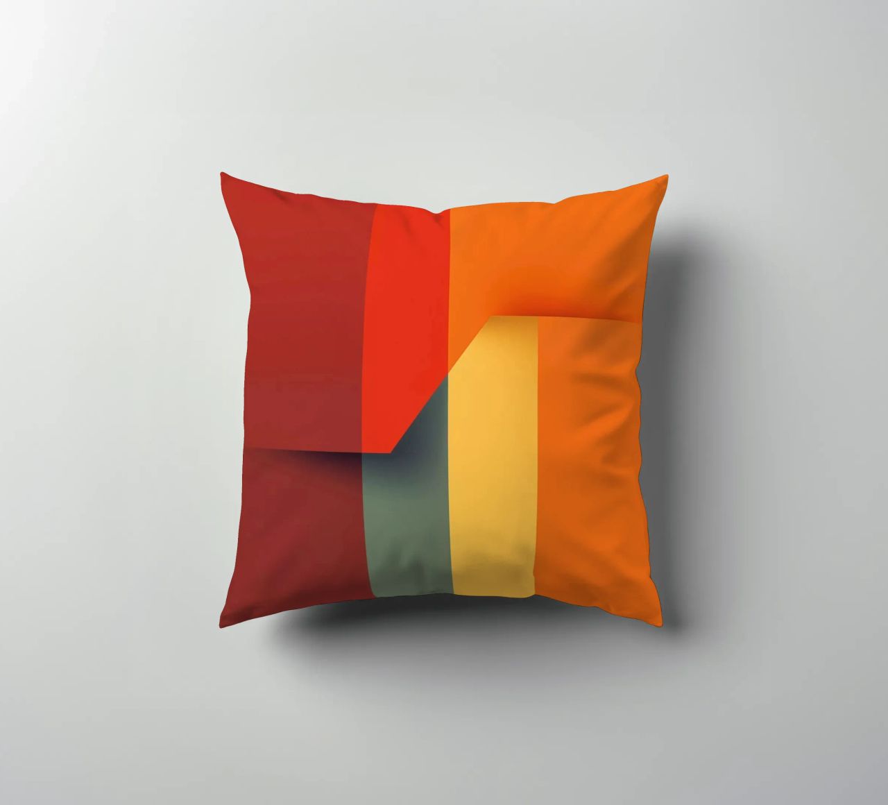Minimalistic Abstract Retro Poster Cut Design cuscino da Autofocus