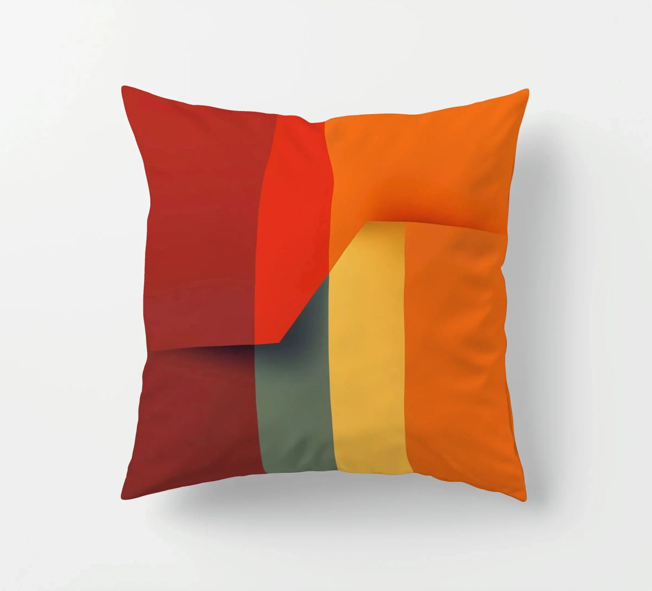 Minimalistic Abstract Retro Poster Cut Design cuscino da Autofocus